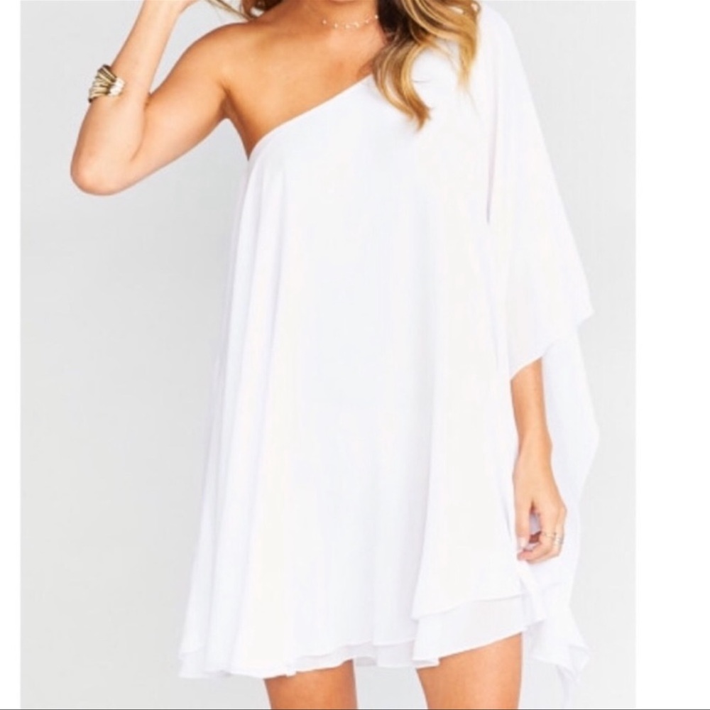 NWT Show me your mumu ZSA ZSA white chiffon dress